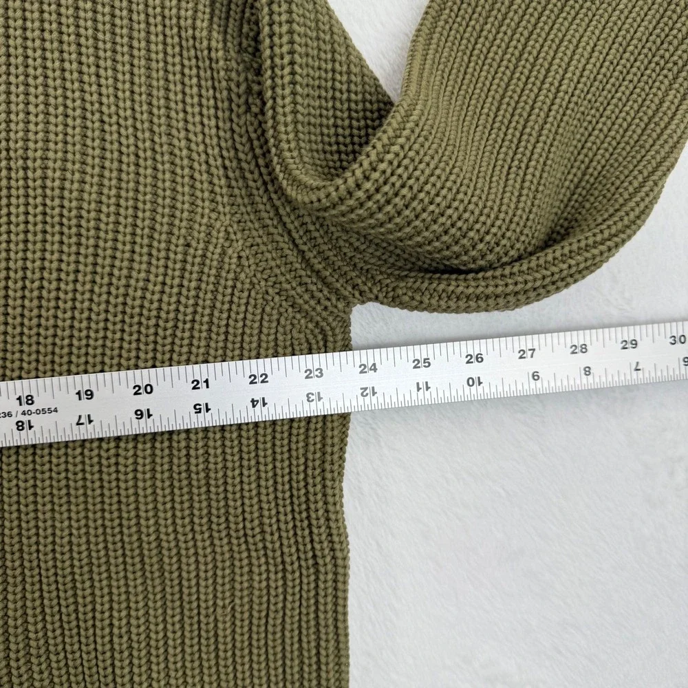 Jenni Kayne NWOT Womens Olive Green Organic Cotton Blend Knit Cardigan Sweater S